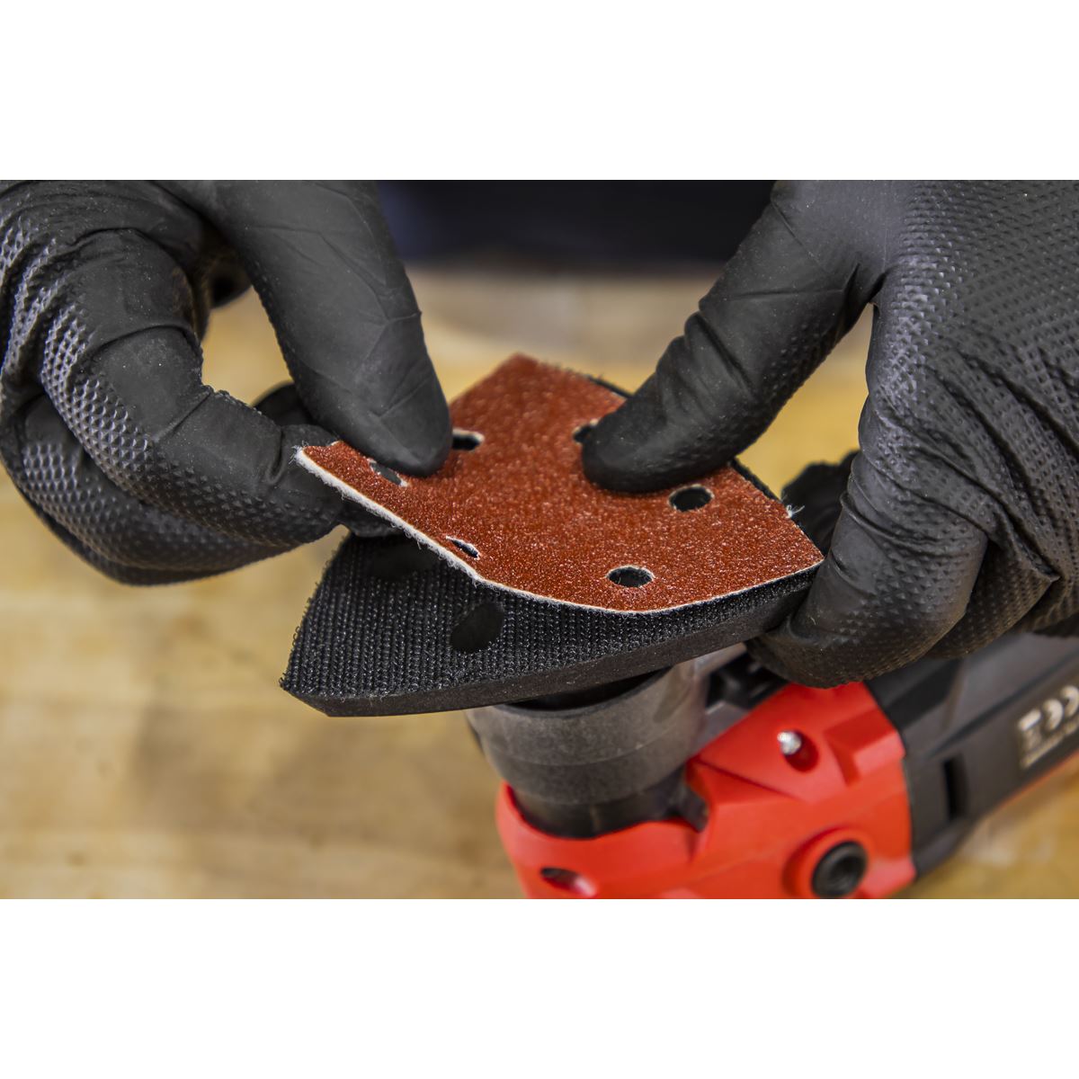 Sealey SMTA10 9pc Detail Sander - 90mm Sanding Sheet Set Sealey