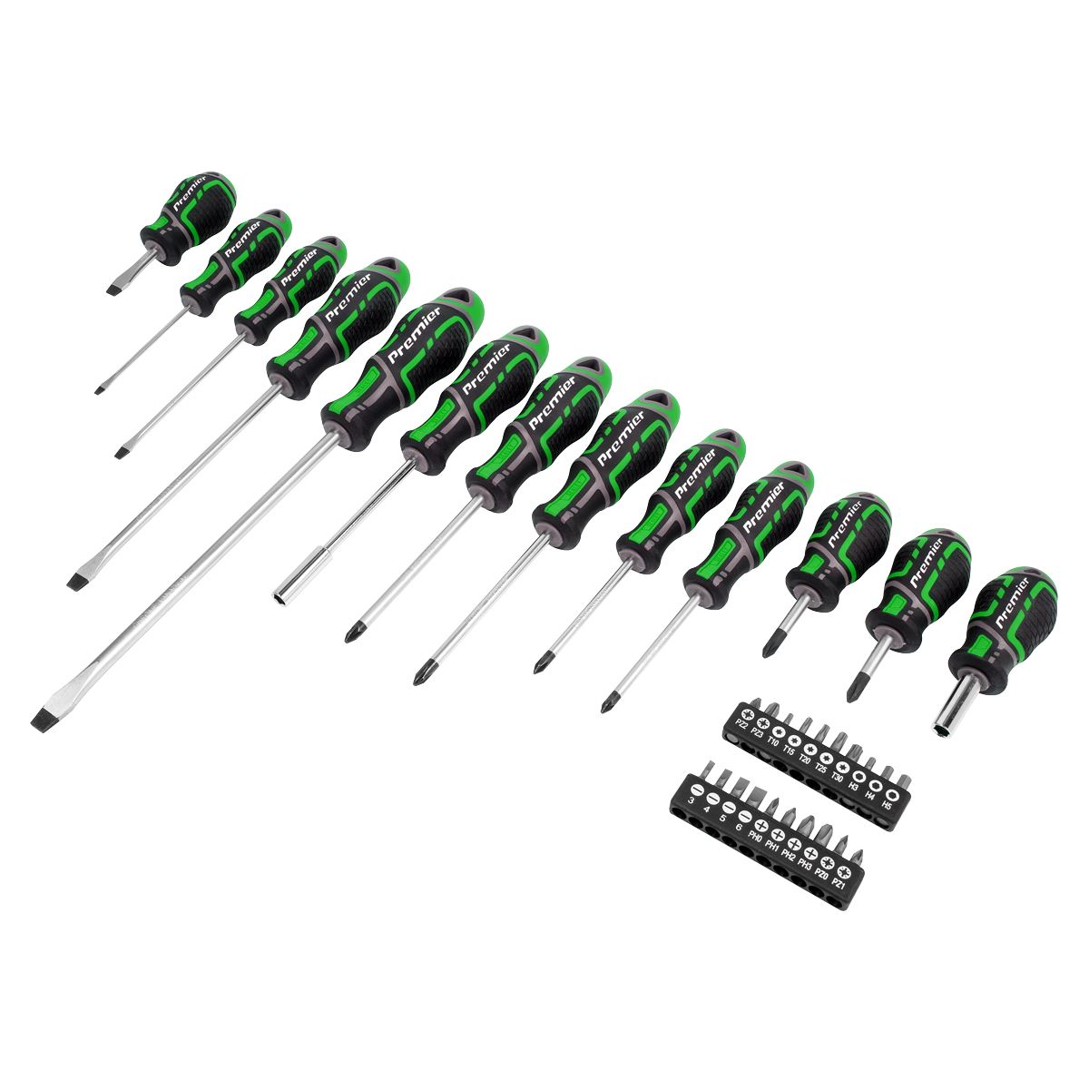 Sealey AK4370HV Screwdriver & Bit Set 33pc GripMAX® - Hi-Vis Sealey