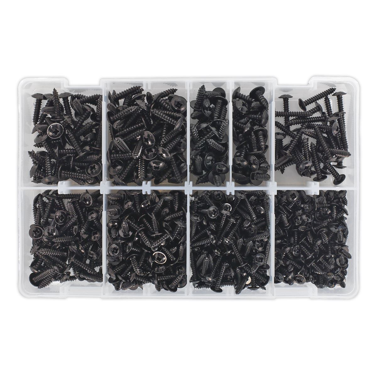 Sealey AB066STBK Self-Tapping Screw Assortment 700pc Flanged Head Sealey