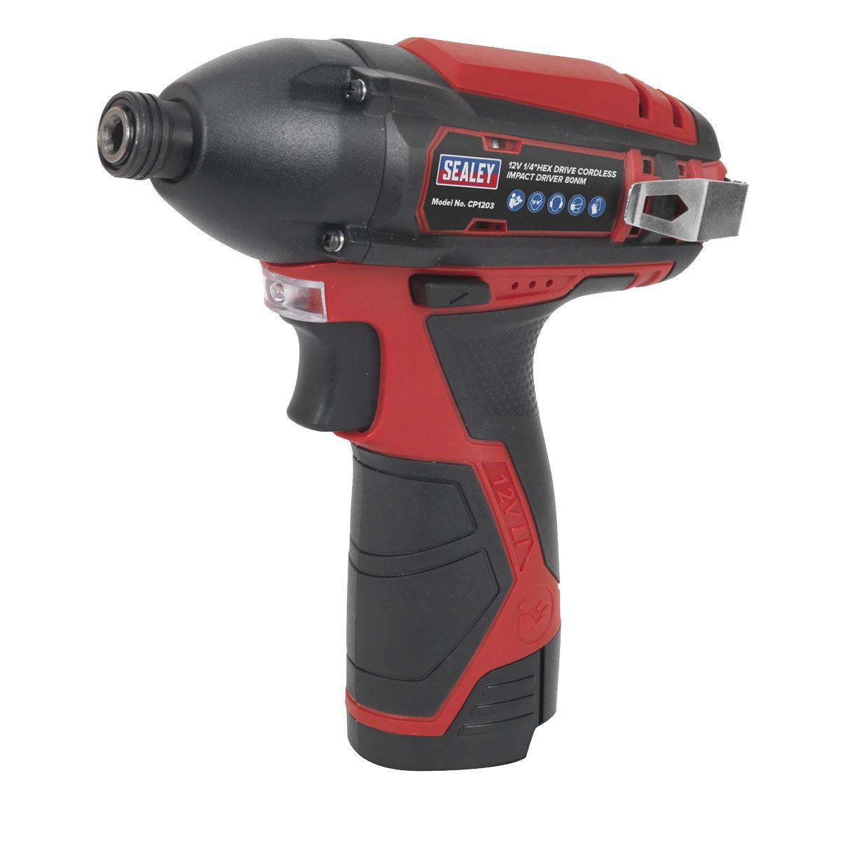 Sealey CP1203 Cordless Impact Driver 1/4"Hex Drive 12V SV12 Series - Body Only Sealey