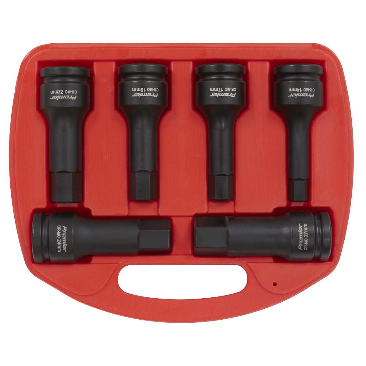 Sealey AK5586 Impact Hex Socket Bit Set 6pc 3/4"Sq Drive Sealey