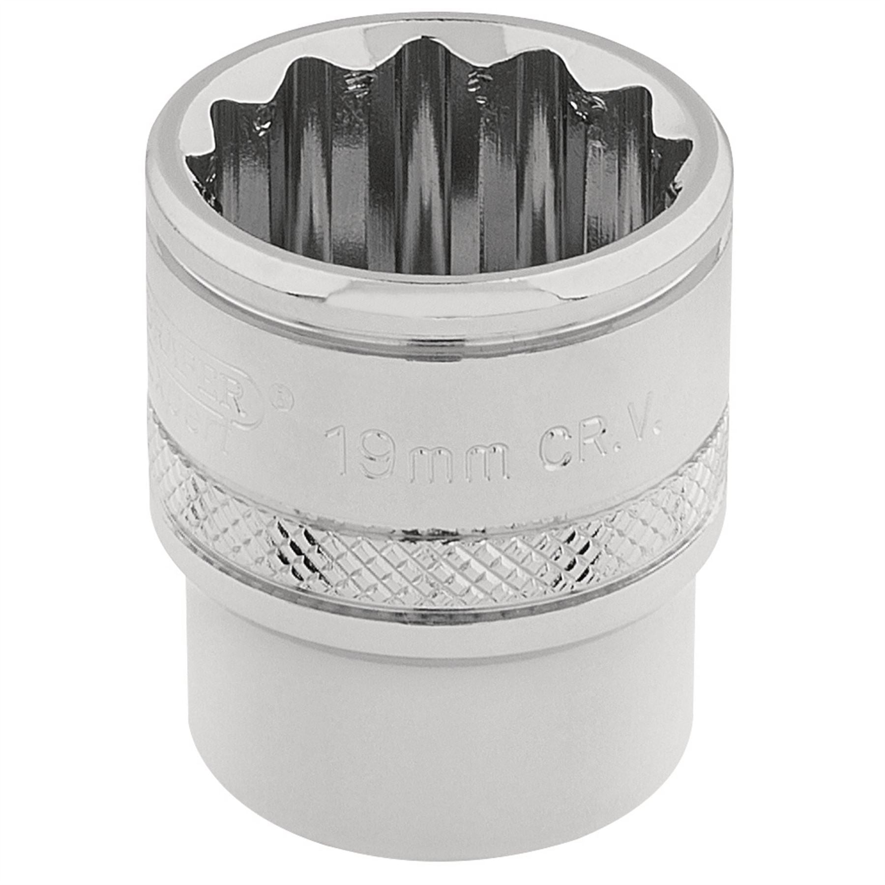 Draper 32797 HI-TORQ® 12 Point Socket 3/8" Sq. Dr. 19mm Draper