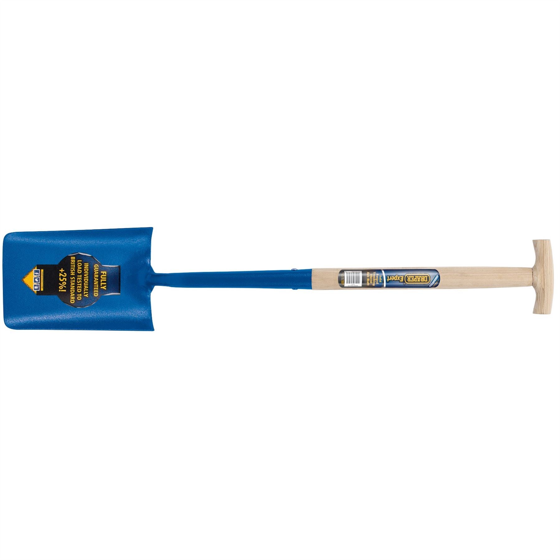 Draper 10878 Expert Contractors Trenching Shovel with Ash Shaft and T-Handle Draper