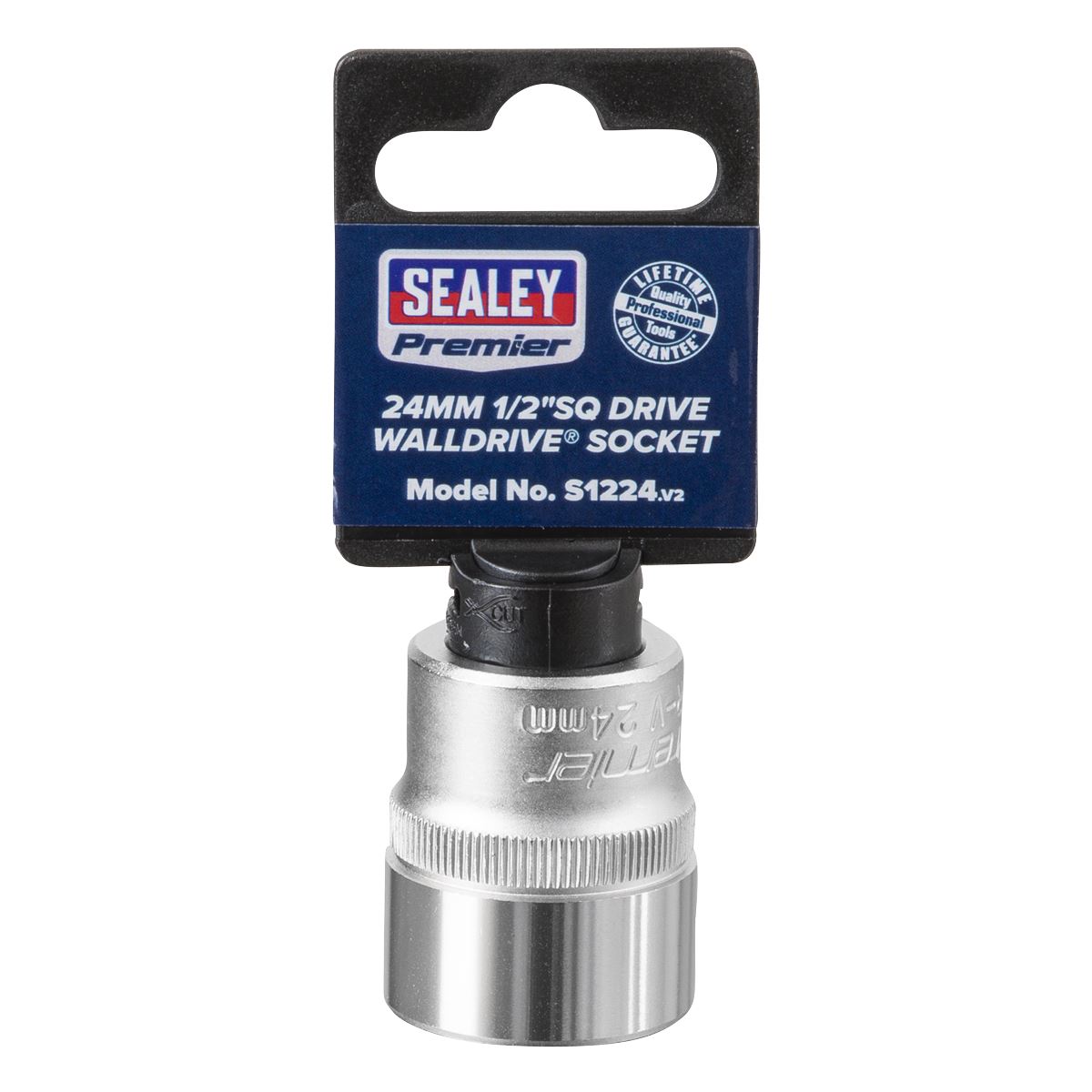 Sealey S1224 WallDrive® Socket 24mm 1/2"Sq Drive Sealey