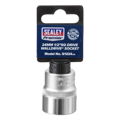 Sealey S1224 WallDrive® Socket 24mm 1/2"Sq Drive Sealey