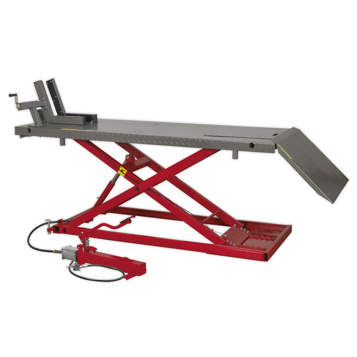 Sealey MC680A Heavy-Duty Air/Hydraulic Motorcycle Lift 680kg Capacity Sealey