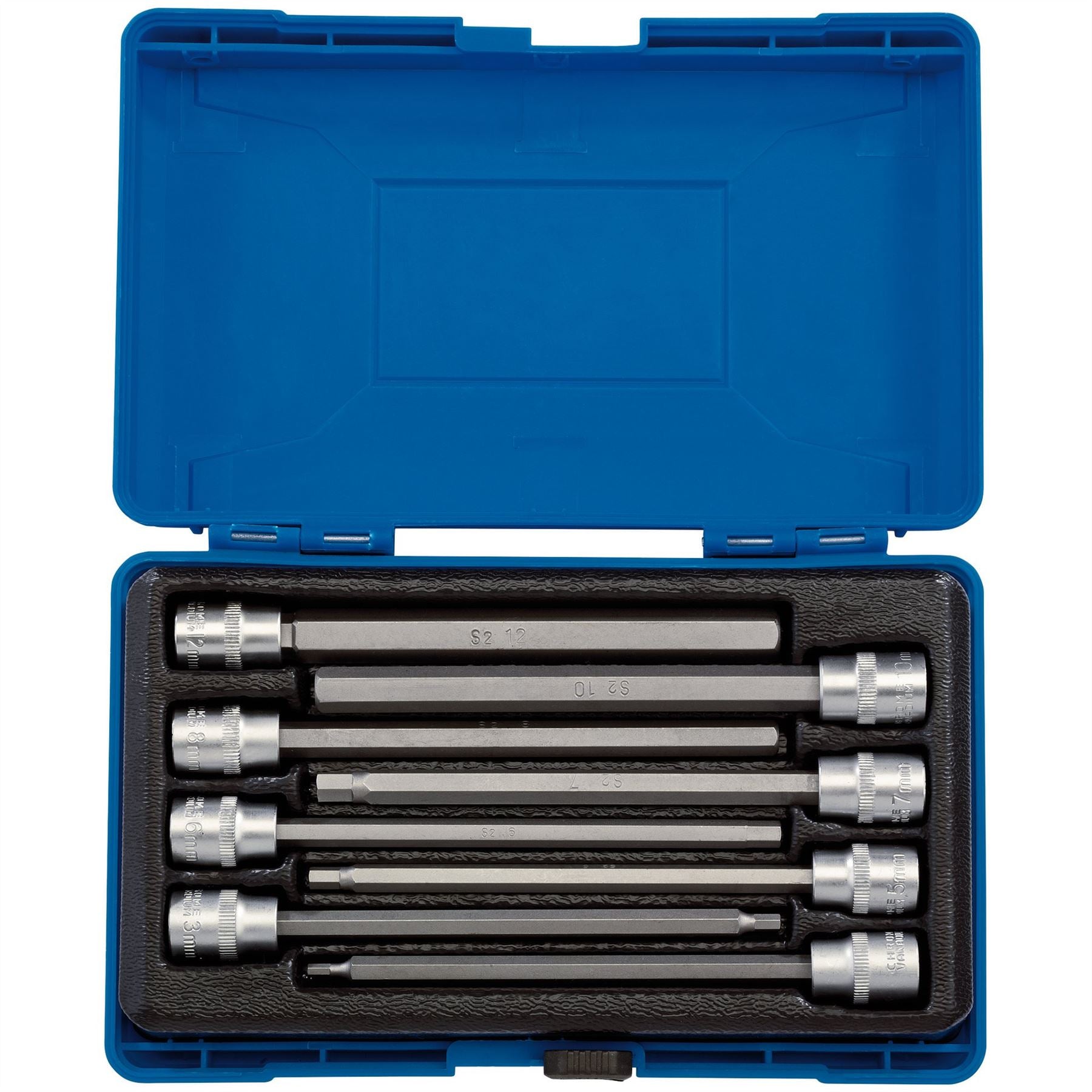 Draper 16287 Hexagonal Socket Bit Set 3/8" Sq. Dr. 8 Piece Draper
