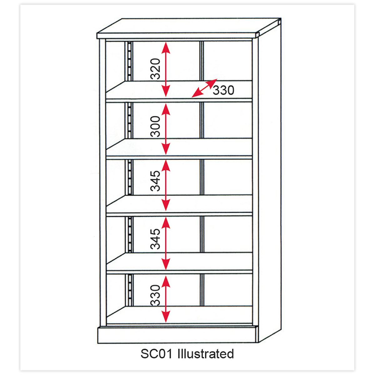 Sealey SC01 Floor Cabinet 4 Shelf 2 Door Sealey