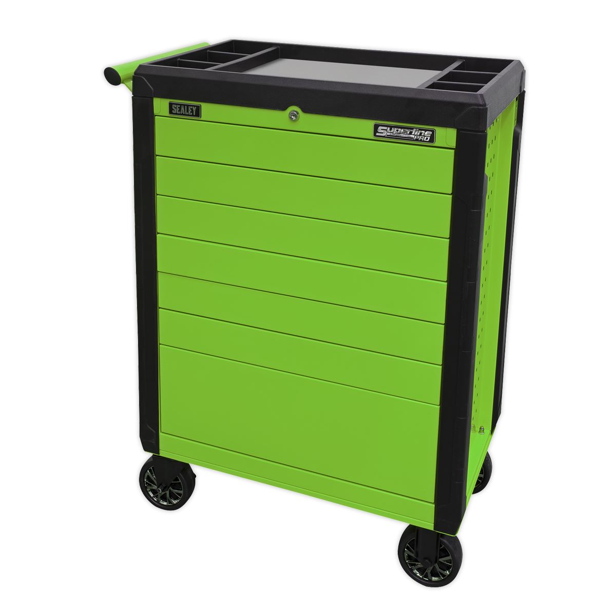Sealey APPD7G Rollcab 7 Drawer Push-To-Open - Green Sealey