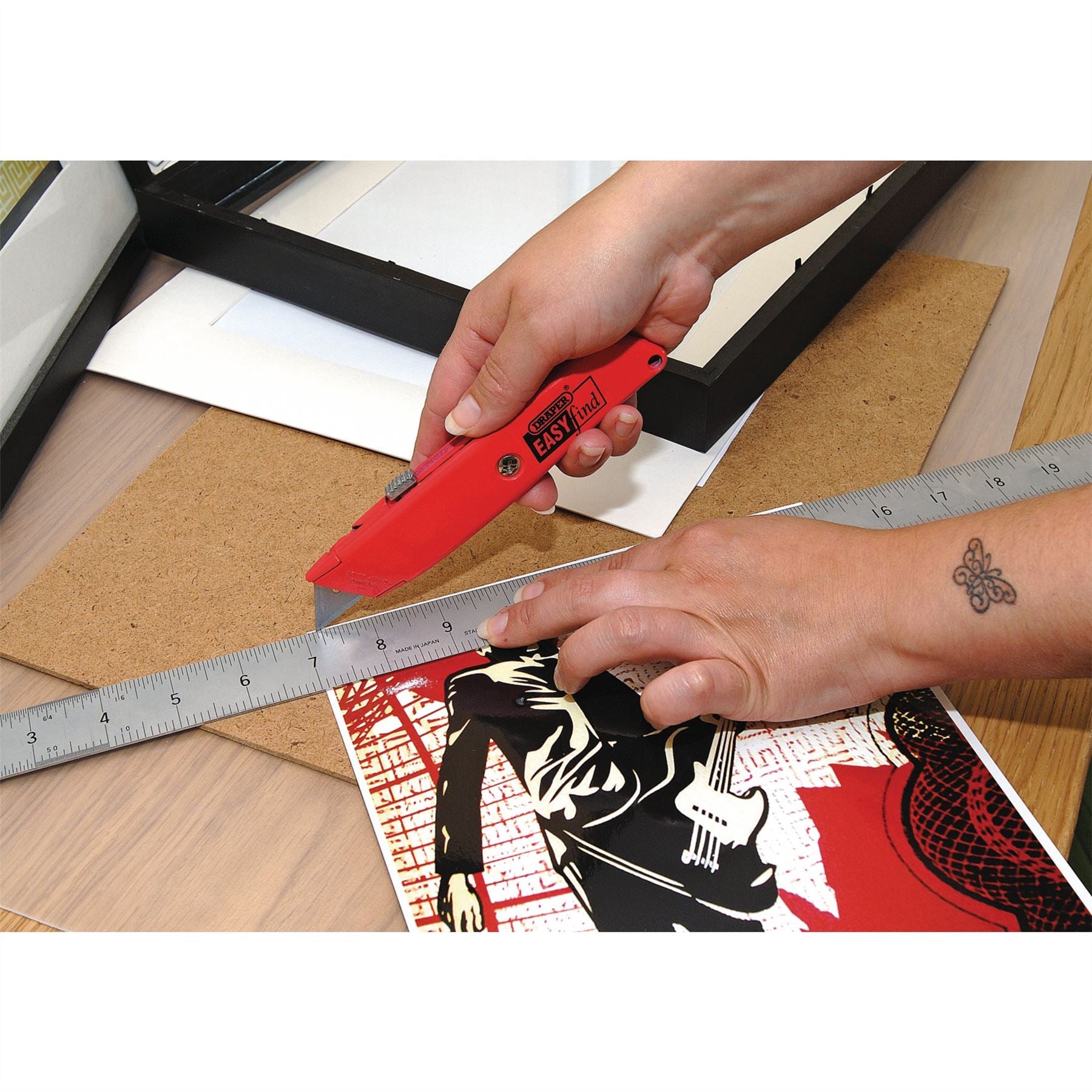 Draper 75285 Easy Find Retractable Trimming Knife with 2 x Blades Draper