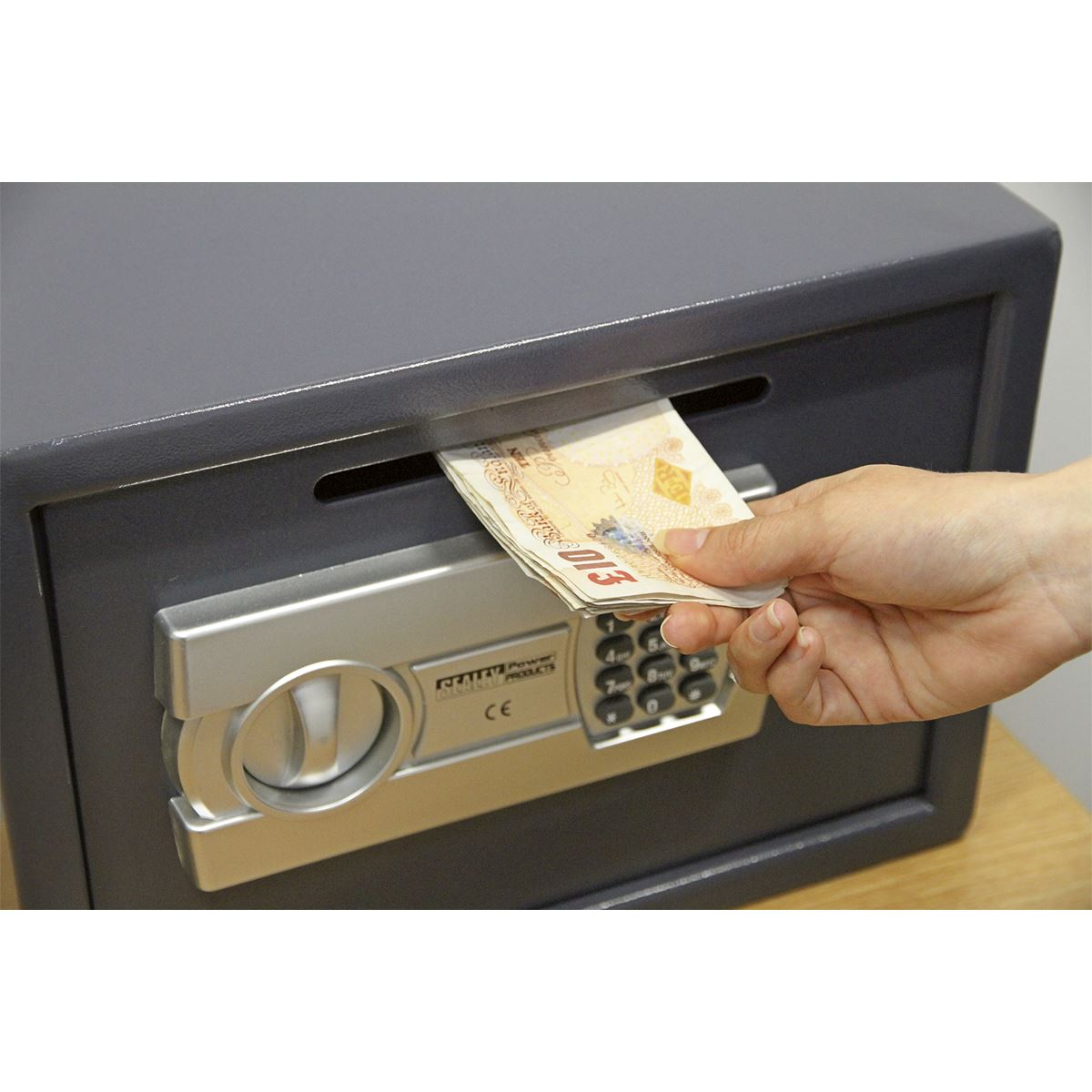 Sealey SECS01DS Electronic Combination Security Safe with Deposit Slot 350 x 250 x 250mm Sealey