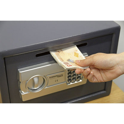 Sealey SECS01DS Electronic Combination Security Safe with Deposit Slot 350 x 250 x 250mm Sealey