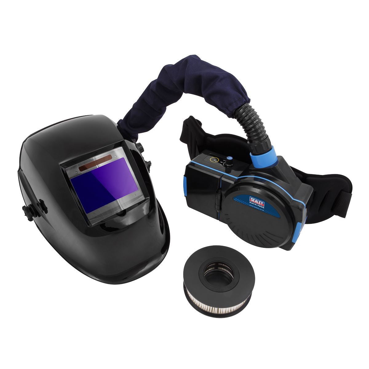 Sealey PWH616 Welding Helmet with TH1 Powered Air Purifying Respirator (PAPR) Auto Darkening Sealey