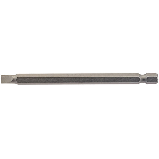 Draper 64345 Plain Slot Insert Bit 5.5mm 1/4" Hex 100mm Long Pack of 1 Draper