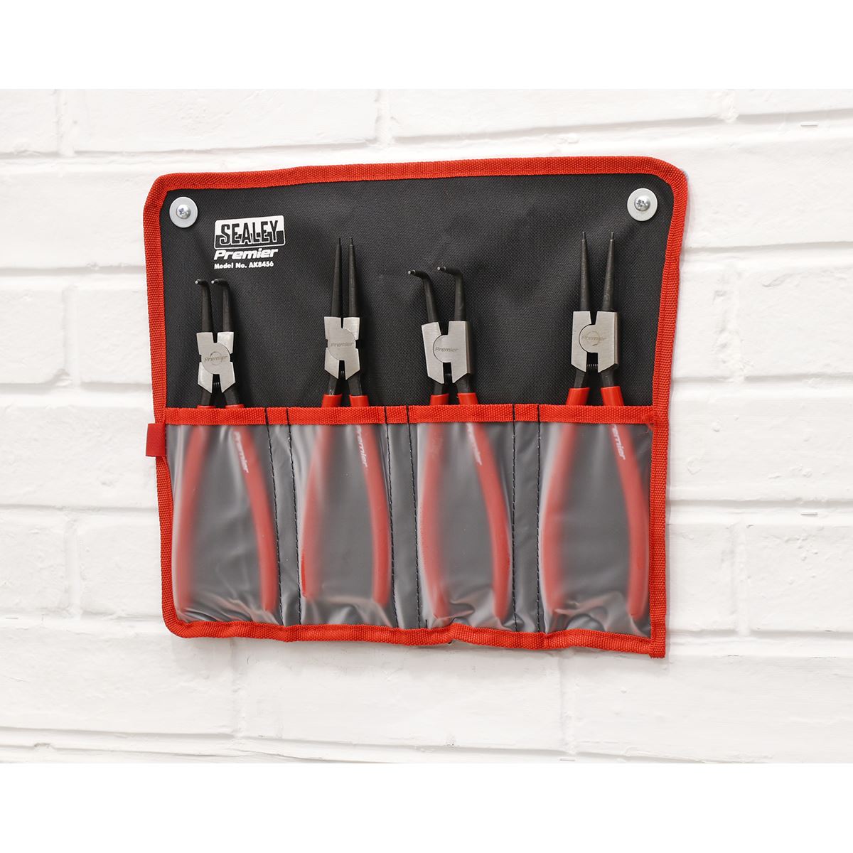 Sealey AK8456 Internal/External Circlip Pliers Set 4pc 230mm Sealey