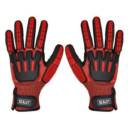 Sealey SSP38L Cut & Impact Resistant Gloves - Large - Pair Sealey