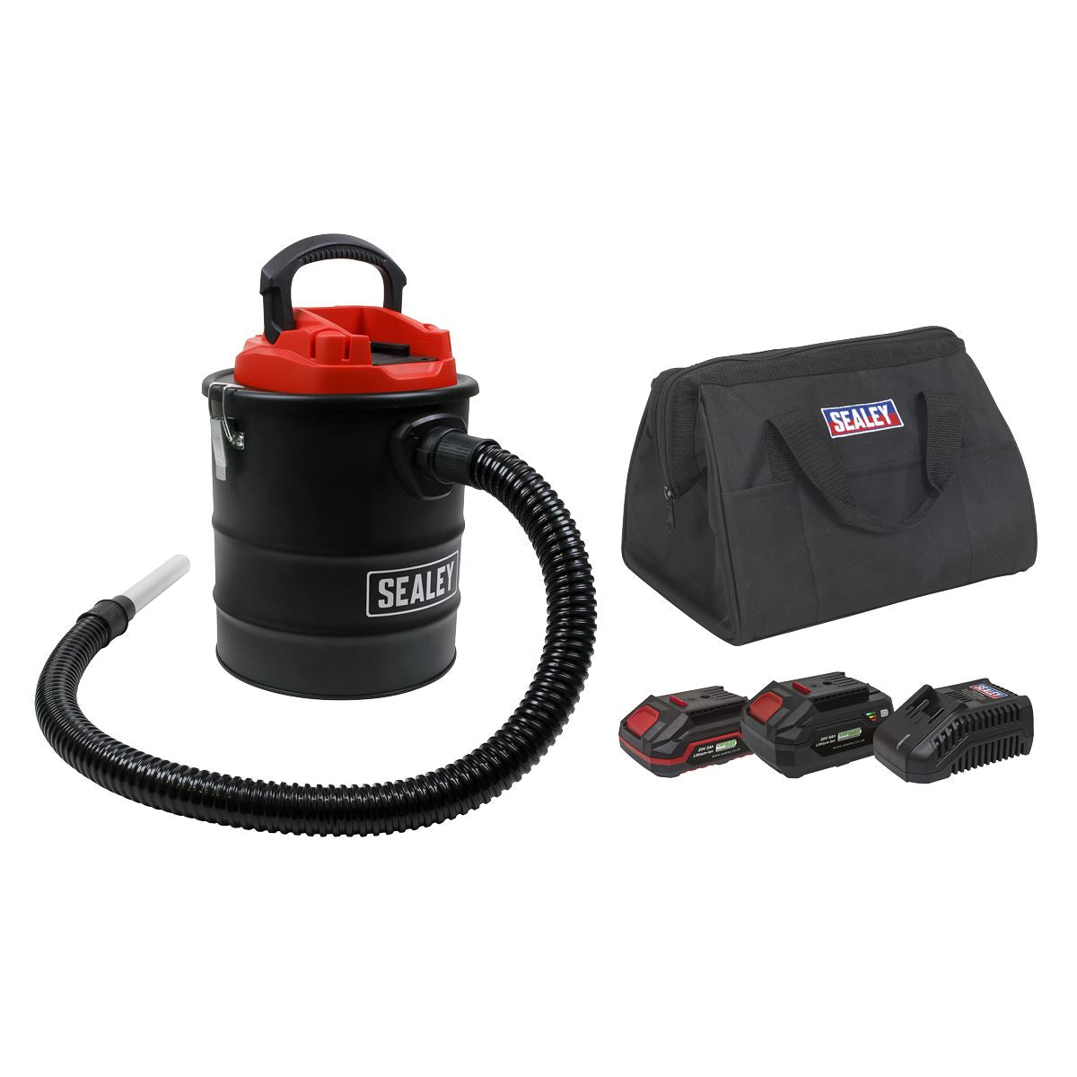Sealey CP20VAVKIT Handheld Ash Vacuum Cleaner 20V SV20 Series 15L Kit - 2 Batteries Sealey