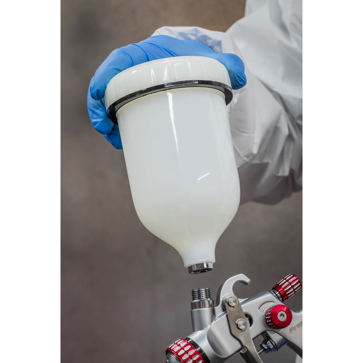 Sealey HVLP01 HVLP Gravity Feed Spray Gun - 1.3mm Set-Up Sealey