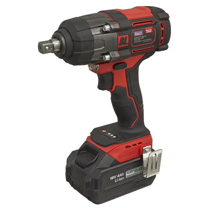 Sealey CP650LI Cordless Brushless Impact Wrench 18V 4Ah Lithium-ion 1/2"Sq Drive Sealey