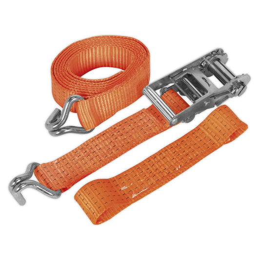 Sealey TDRWA Car Transporter Ratchet Strap 50mm x 3m Alloy Wheel - Single 5000kg Breaking Strength Sealey