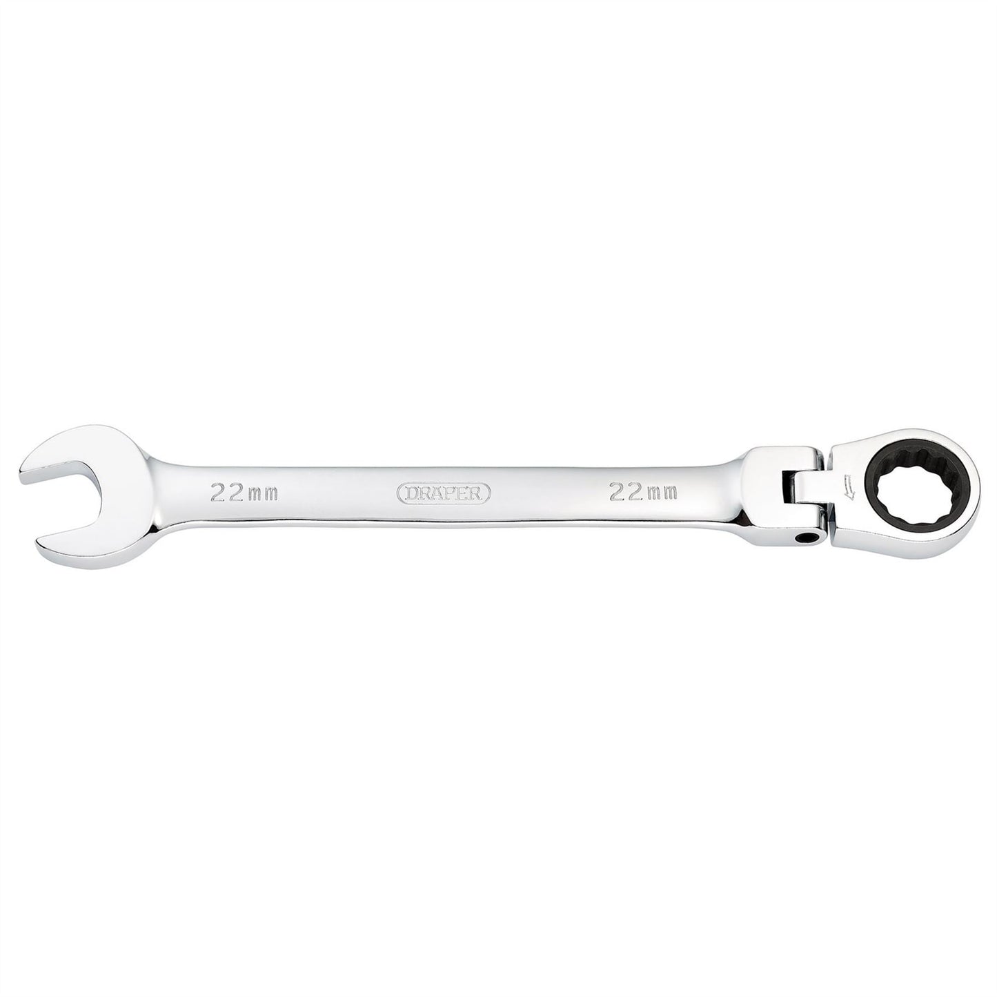 Draper 52024 HI-TORQ® Metric Flexible Head Ratcheting Combination Spanner 22mm Draper