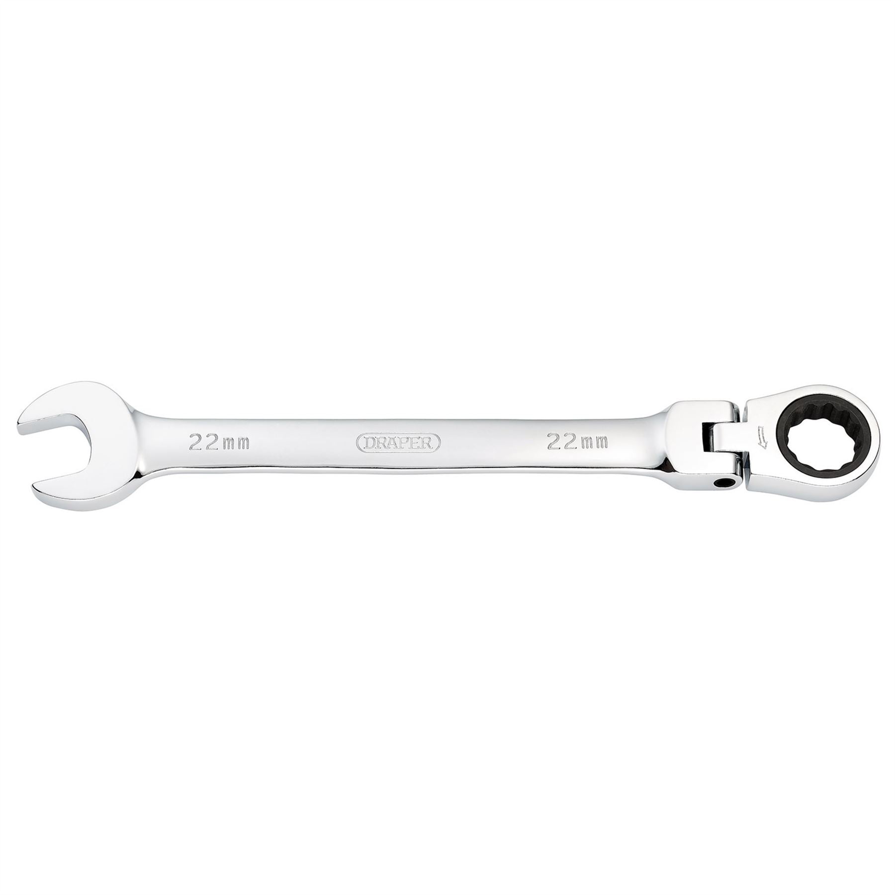 Draper 52024 HI-TORQ® Metric Flexible Head Ratcheting Combination Spanner 22mm Draper