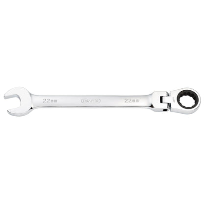 Draper 52024 HI-TORQ® Metric Flexible Head Ratcheting Combination Spanner 22mm Draper