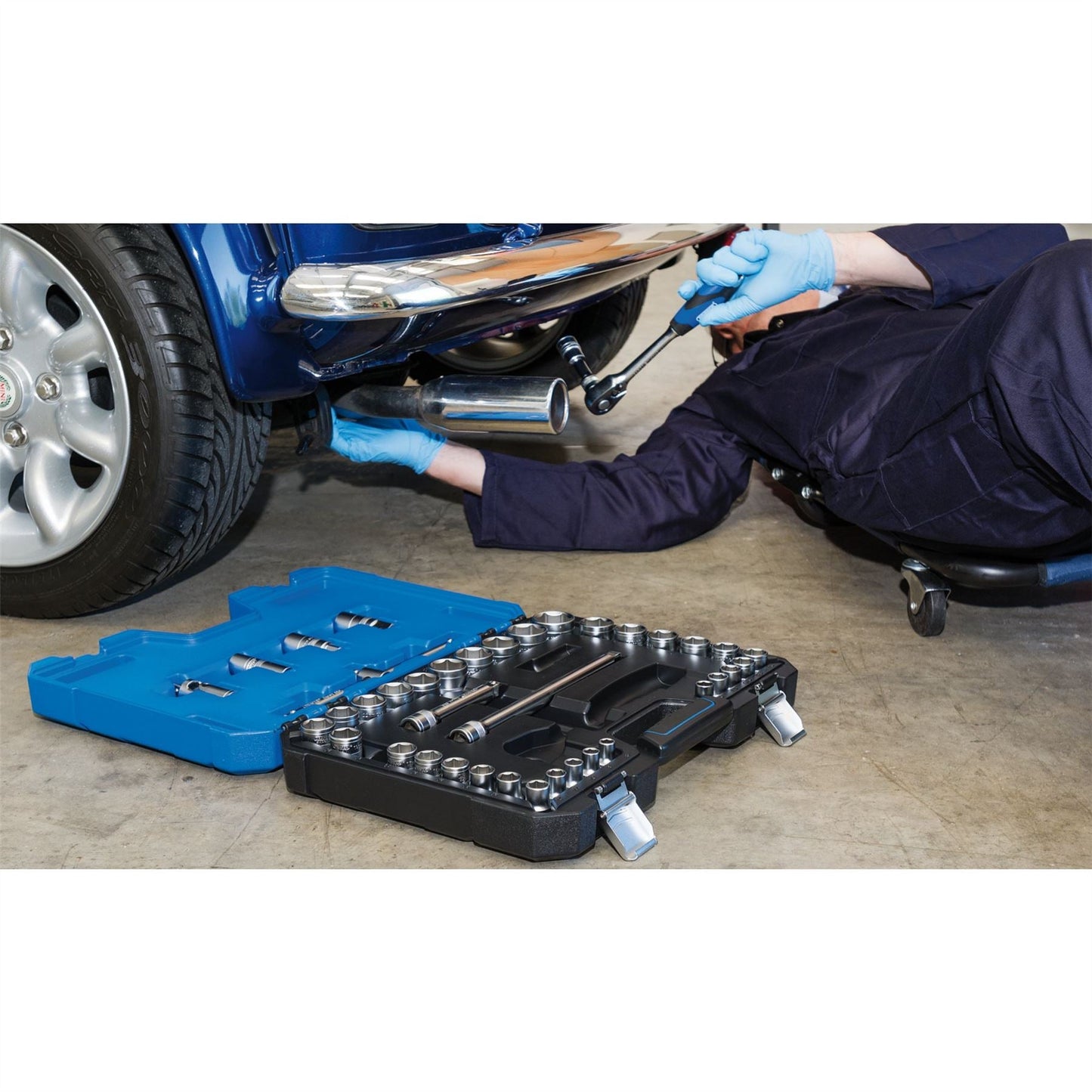 Draper 16453 Expert Combined MM/AF Socket Set 1/2" Sq. Dr. 41 Piece Draper