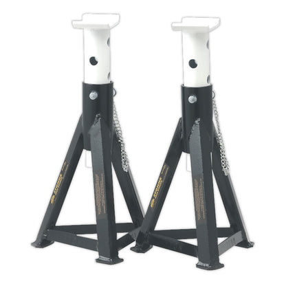 Sealey 3040ABCOMBO Premier Trolley Jack 3 Tonne & Axle Stands (Pair) 3 Tonne per Stand Combo Sealey
