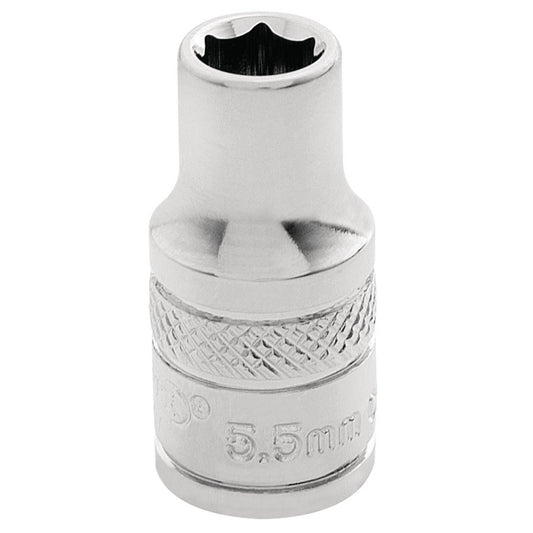 Draper 32449 HI-TORQ® 6 Point Socket 1/4" Sq. Dr. 5.5mm Draper