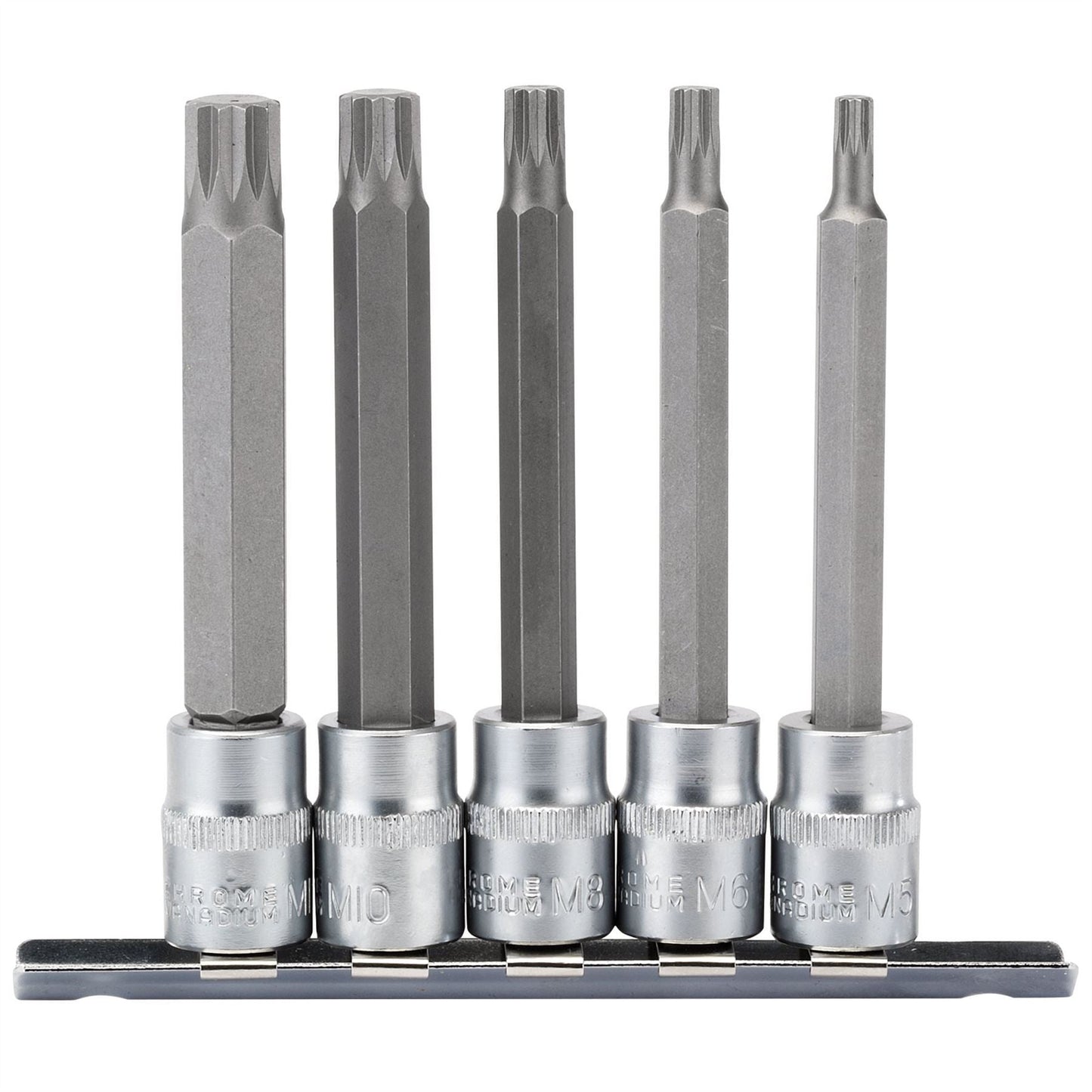Draper 16349 Spline Socket Bit Set 3/8" Sq. Dr. 5 Piece Draper