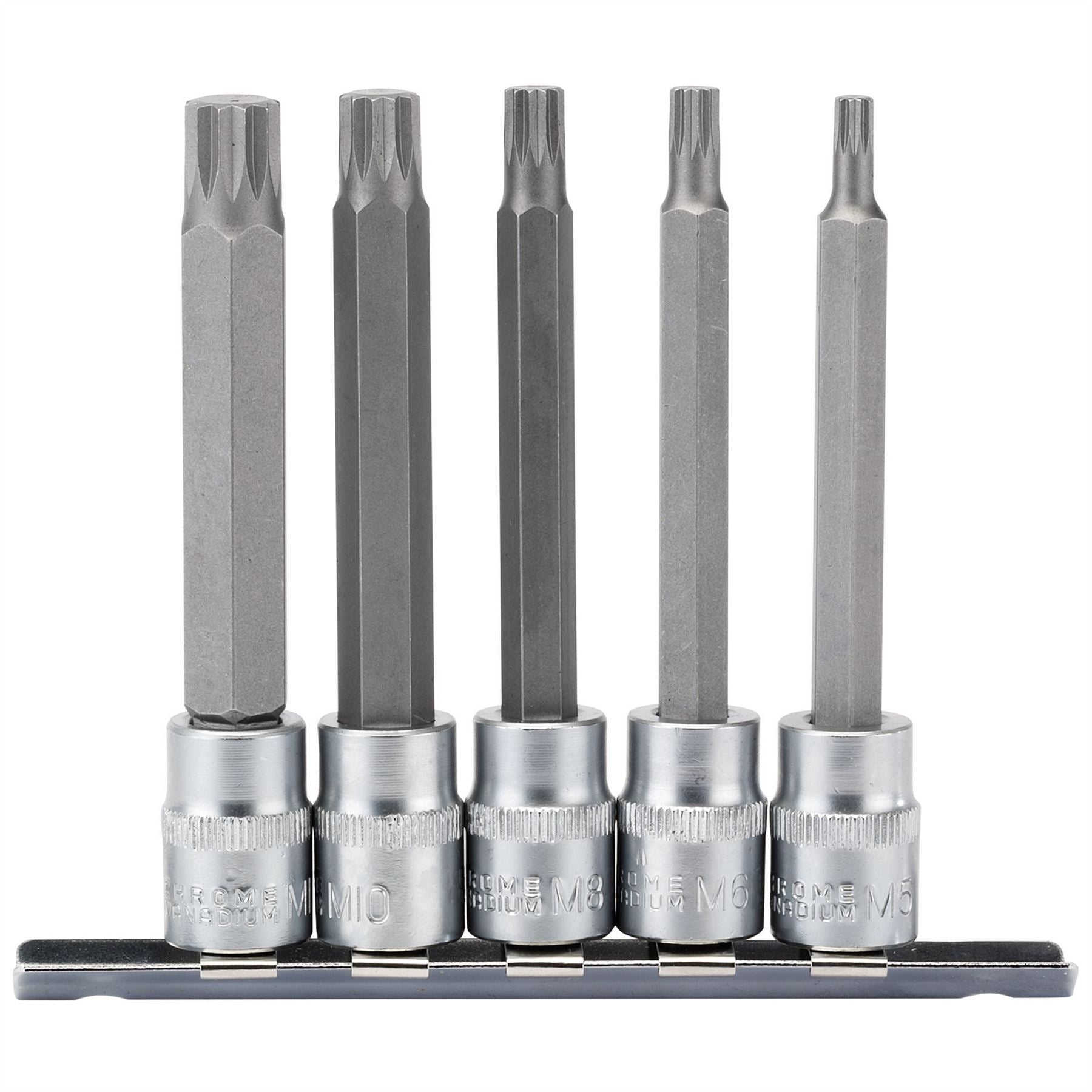 Draper 16349 Spline Socket Bit Set 3/8" Sq. Dr. 5 Piece Draper