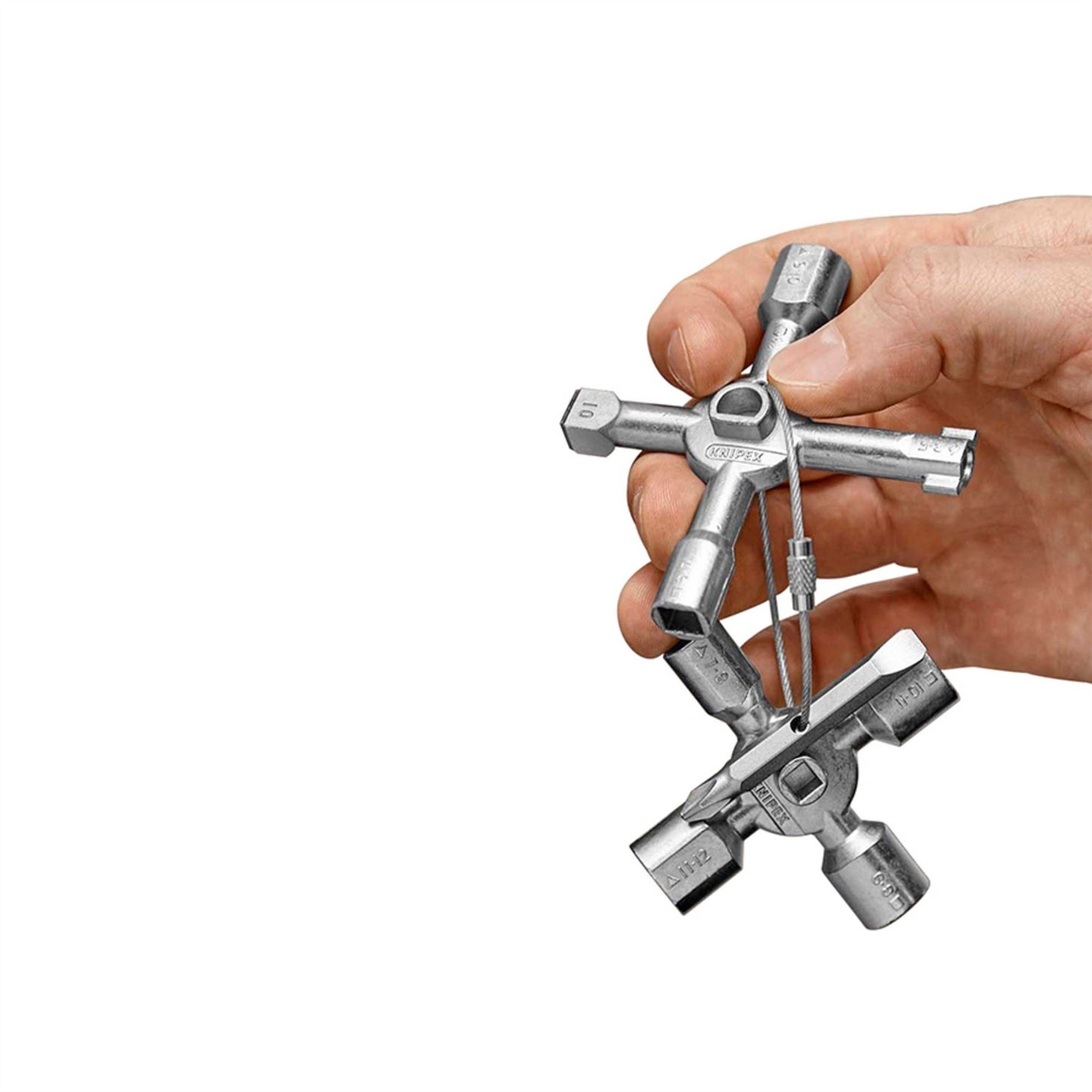 Knipex 23608 00 11 01 TwinKey® Control Cabinet Key for all standard cabinets and shut-off systems 92mm Knipex