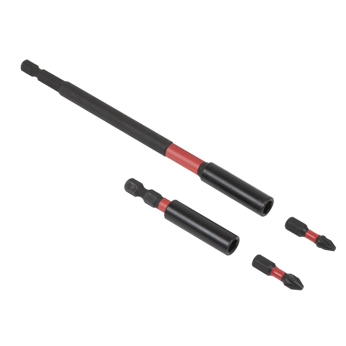 Sealey AK8276 Power Tool Bit Holder Set 4pc Impact Grade Sealey