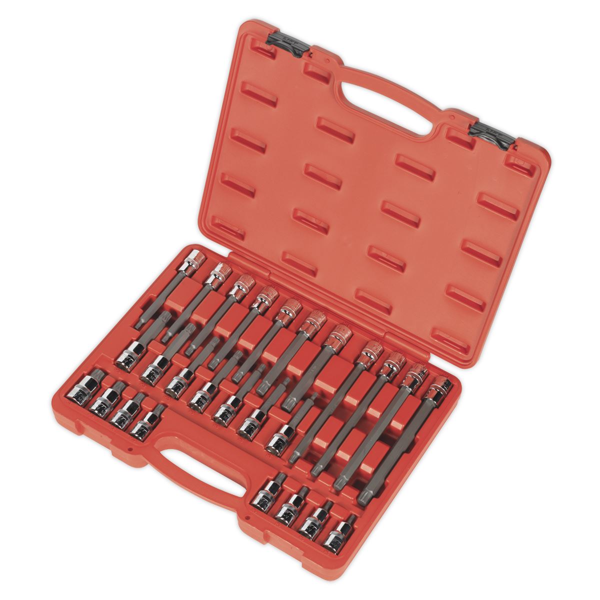 Sealey AK2195 Spline Socket Bit Set 26pc 1/2"Sq Drive Sealey