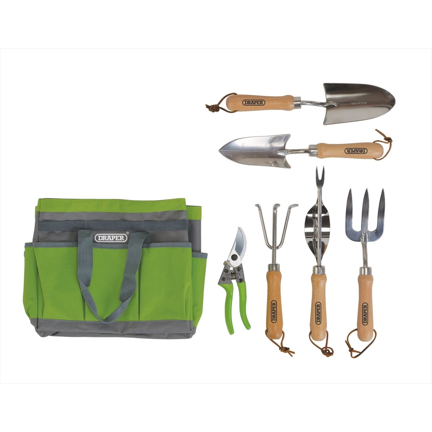 Draper 08997 Stainless Steel Garden Tool Set with Storage Bag 8 Piece Draper