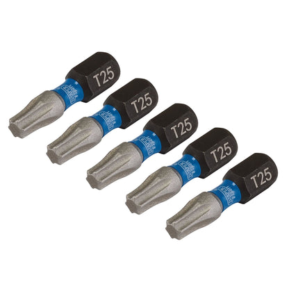 Draper 05494 Expert TX-STAR® Impact Screwdriver Bits T25 x 25mm 1/4" Hex Pack of 5 Draper