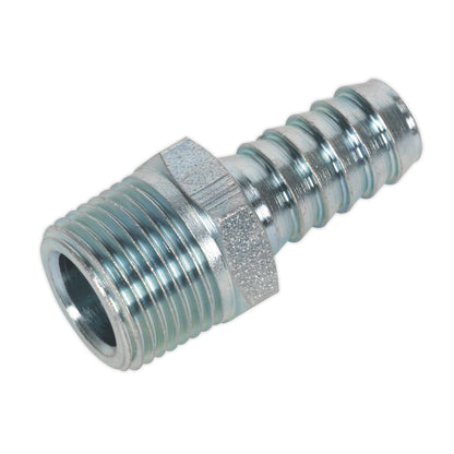 Sealey AC41 Screwed Tailpiece Male 3/8"BSPT - 3/8" Hose Pack of 5 Sealey