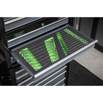 Siegen S01273 Tool Tray with Combination & Deep Offset Spanner Set 20pc - Metric Siegen