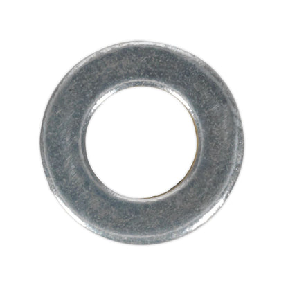 Sealey FWA612 Flat Washer DIN 125 - M6 x 12mm Form A Zinc Pack of 100 Sealey