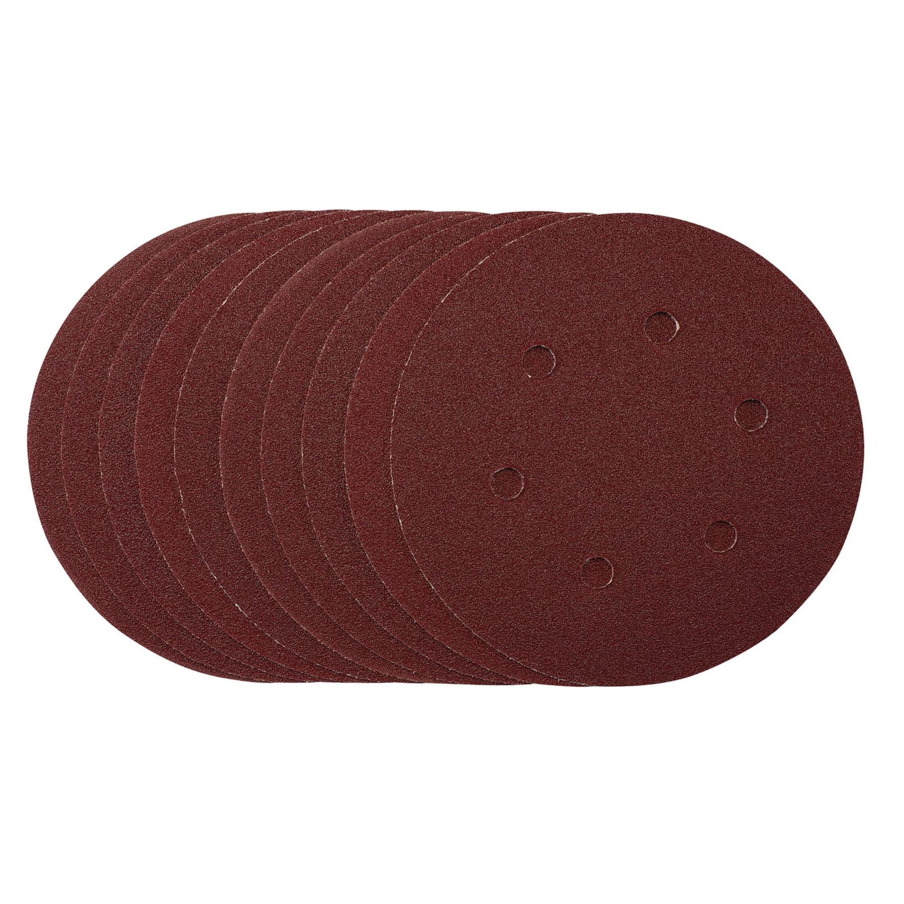 Draper 54888 Sanding Discs 150mm Hook & Loop 80 Grit Pack of 10 Draper