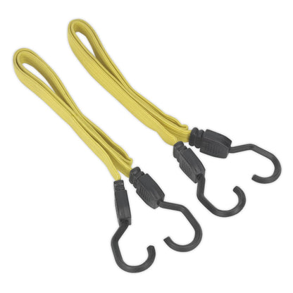 Sealey BCS18 Flat Bungee Cord Set 2pc 910mm Sealey