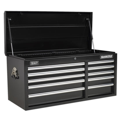 Sealey AP41110B Topchest 10 Drawer with Ball-Bearing Slides Heavy-Duty - Black Sealey