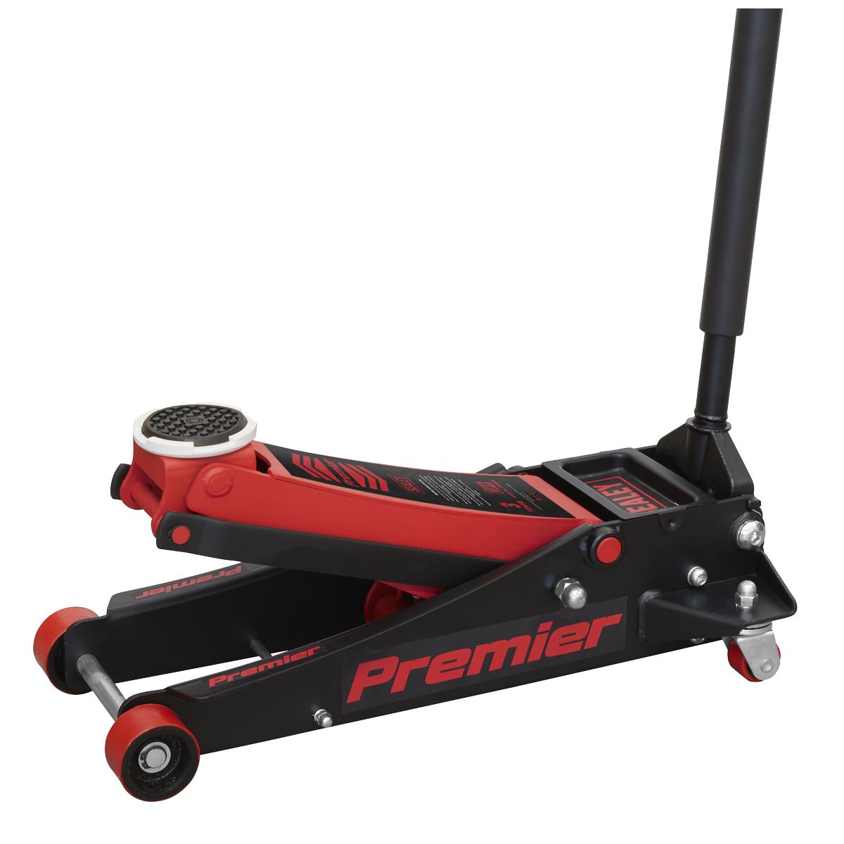 Sealey 3040AR Premier Low Profile Trolley Jack with Rocket Lift 3 Tonne - Red Sealey