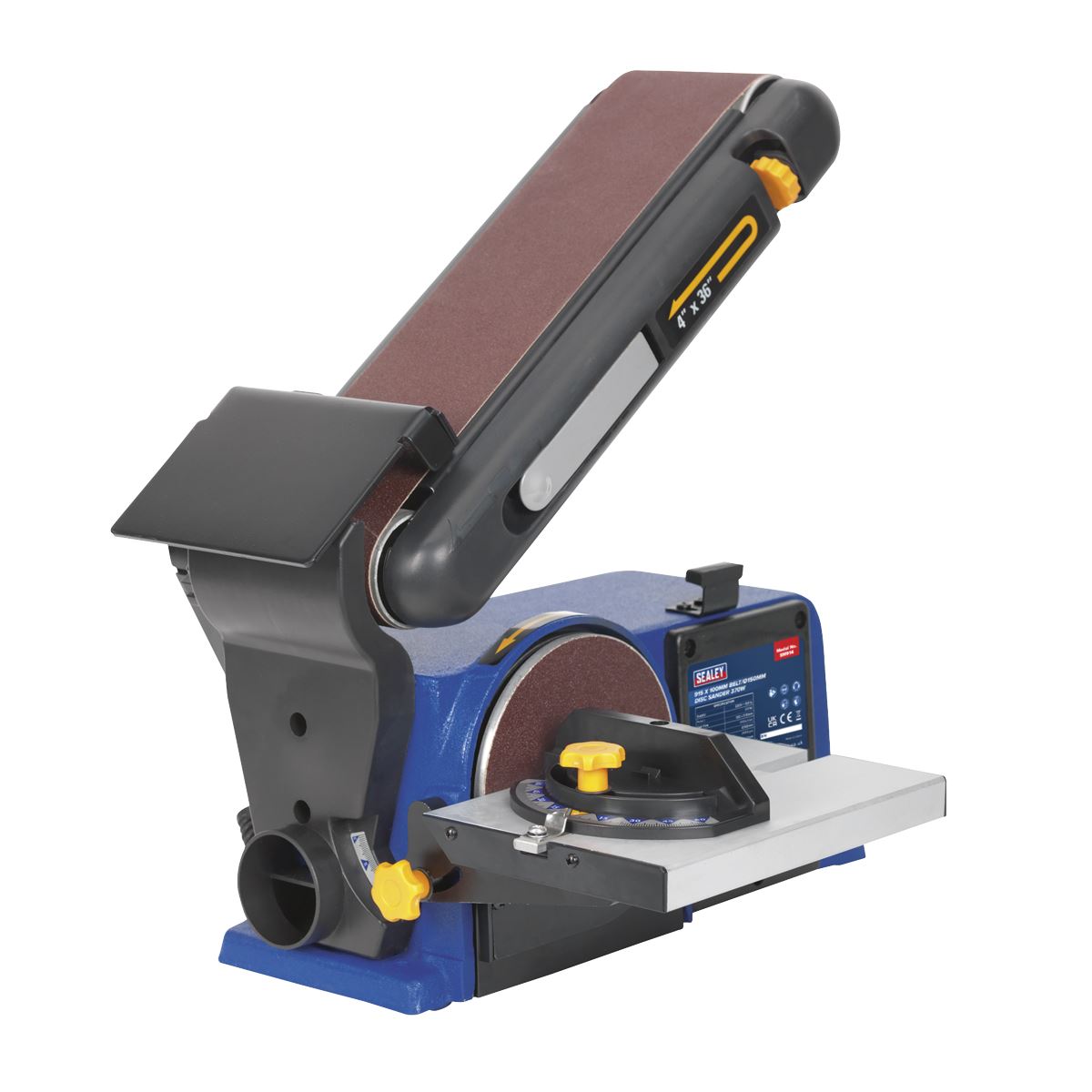 Sealey SM914 Belt/Disc Sander 915 x 100mm/Ø150mm 370W/230V Sealey