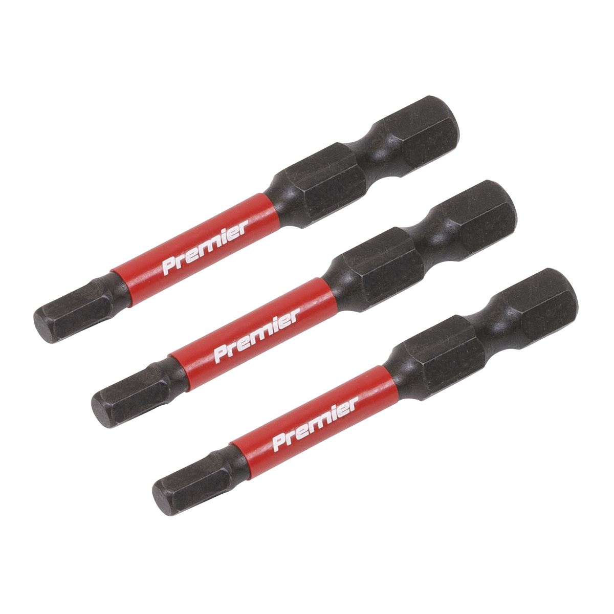 Sealey AK8237 Hex 4mm Impact Power Tool Bits 50mm - 3pc Sealey