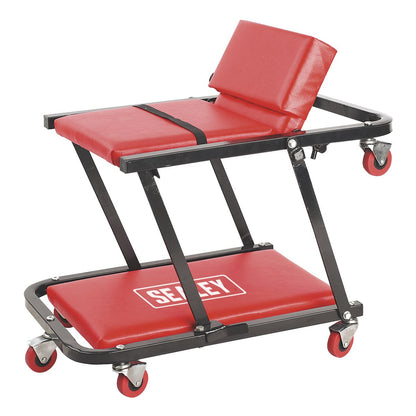 Sealey SCR79 Steel Creeper/Seat with 7 Wheels & Adjustable Head Rest Sealey