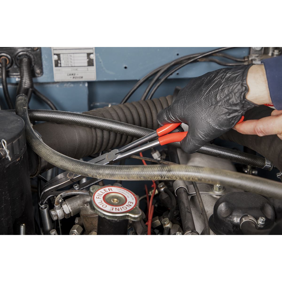 Sealey AK8592 Needle Nose Pliers 45° Double Joint Long Reach 335mm Sealey