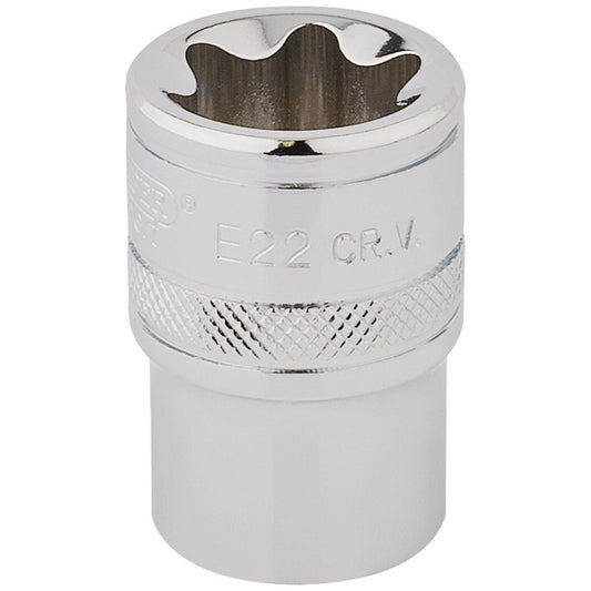 Draper 34372 TX-STAR® Socket 1/2" Sq. Dr. E22 Draper