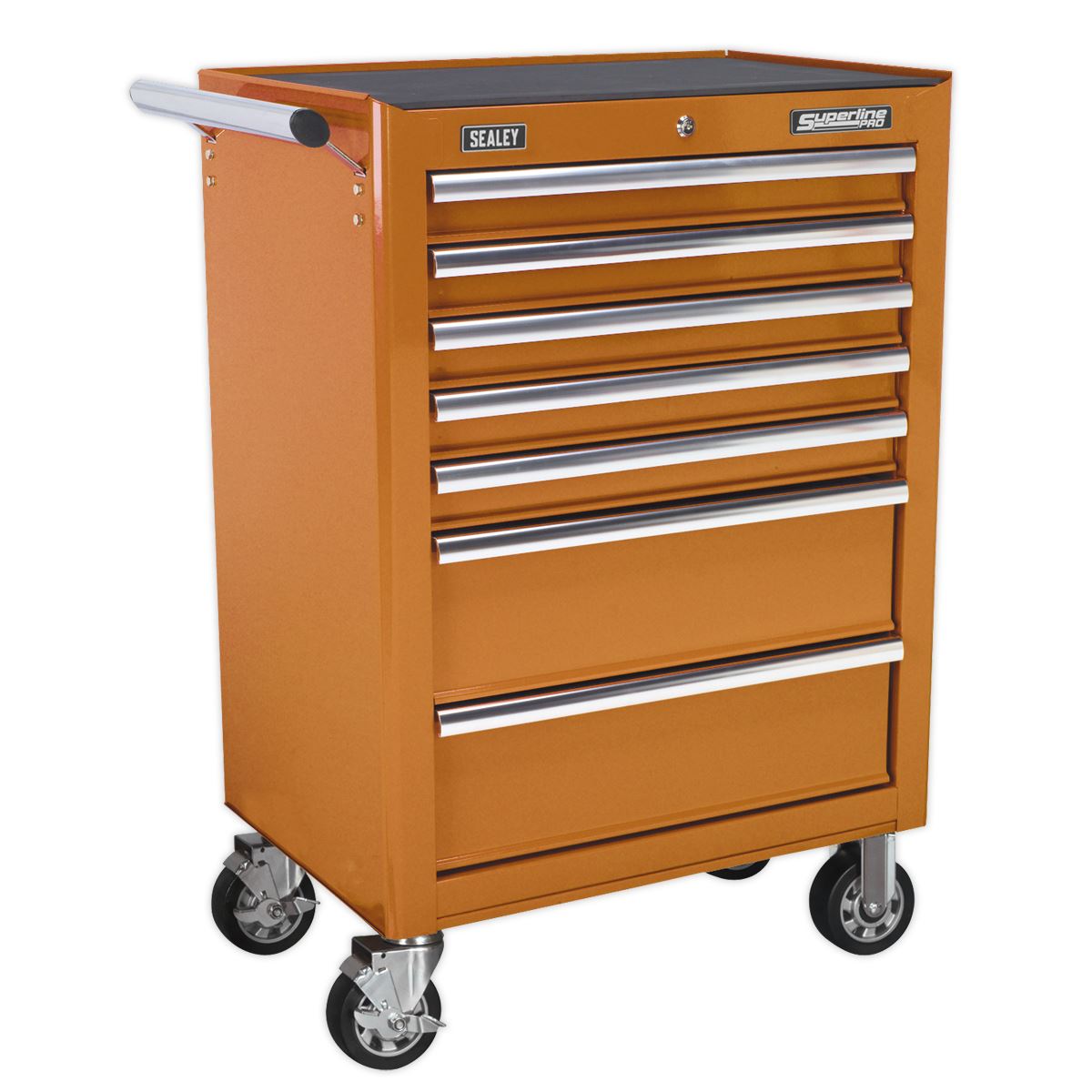 Sealey TBTPCOMBO4 Tool Chest Combination 14 Drawer with Ball-Bearing Slides - Orange & 446pc Tool Kit Sealey